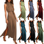 Women's Satin Stand Collar Dress 2026 - Elegant Formal Dress - DanaFashionstore