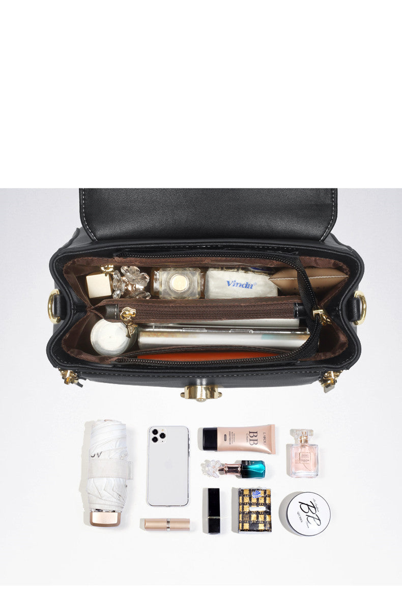 Fashion Lady Handbag Women Chic Shoulder Purse Female Split Leather Stylish Crossbody Bags Large Capacity - Dana Fashion