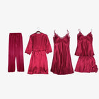 Women's Suspenders Nightgown 2026 - Satin Sleepwear Dress - DanaFashionstore