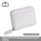 2024 RFID Genuine Leather Card Wallet Men Women Purse With Coin Pocket Zipper Credit Card Holder Small Wallets Bags - DanaFashionstore