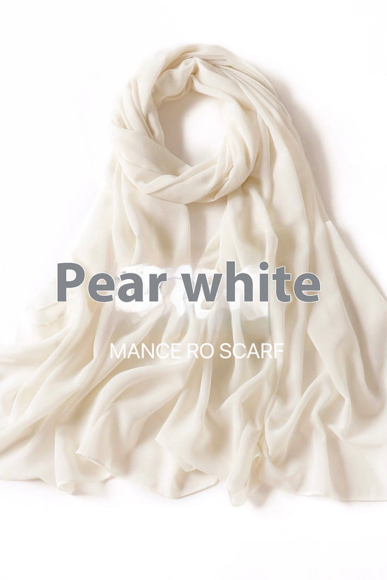 Pure Color Pearl Chiffon Scarf Headcloth Veil Chiffon Scarf