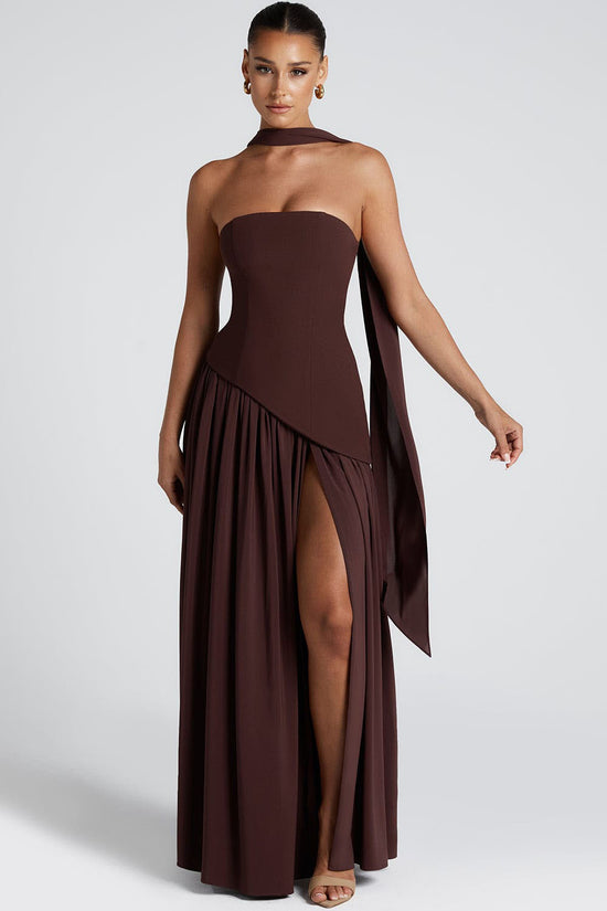 Spring And Summer New Color Matching Tube Top Sexy Off-the-shoulder Dress