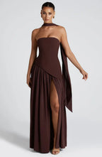 Color Matching Tube Top Dress 2026 - Sexy Off-Shoulder Summer Dress - DanaFashionstore