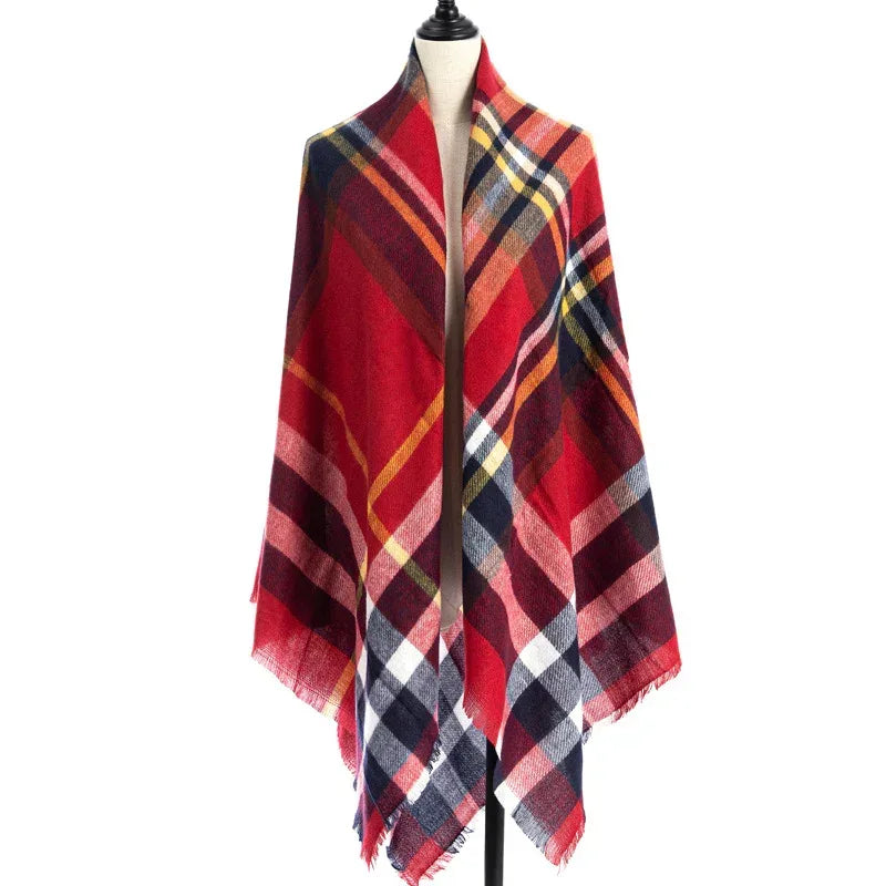 Women's Cashmere-like Plus-sized Double-sided Qicaigei Scarf Shawl - DanaFashionstore