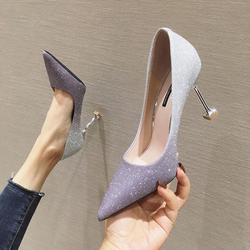 Gradient Sexy Pointed French Stiletto High Heels - DanaFashionstore