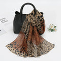Thin Chiffon Lotus Pond Moonlight Printed Silk Scarf - DanaFashionstore