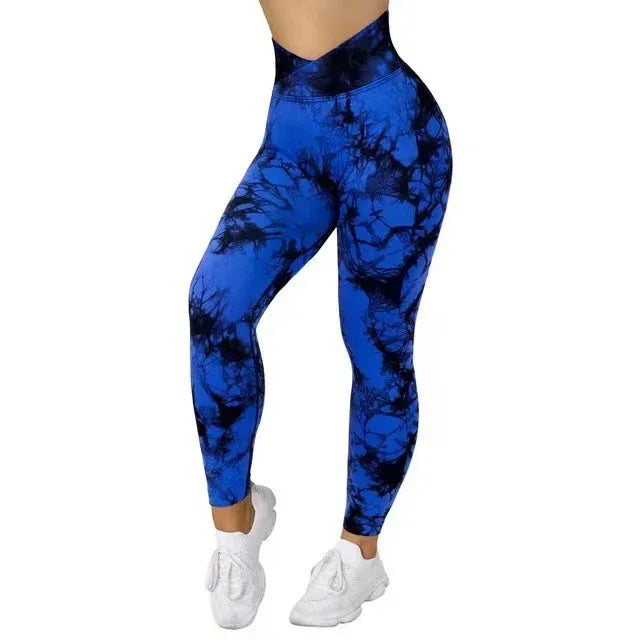 Seamless Tie Dye Leggings Women Yoga Pants Push Up Sport Fitness Running Gym Leggings - DanaFashionstore