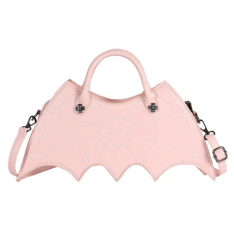 Halloween Spider Web Shape Shoulder Bags Personality Batgirl Tide Pu Handbags Fashoin Messenger Crossbody Bag - DanaFashionstore