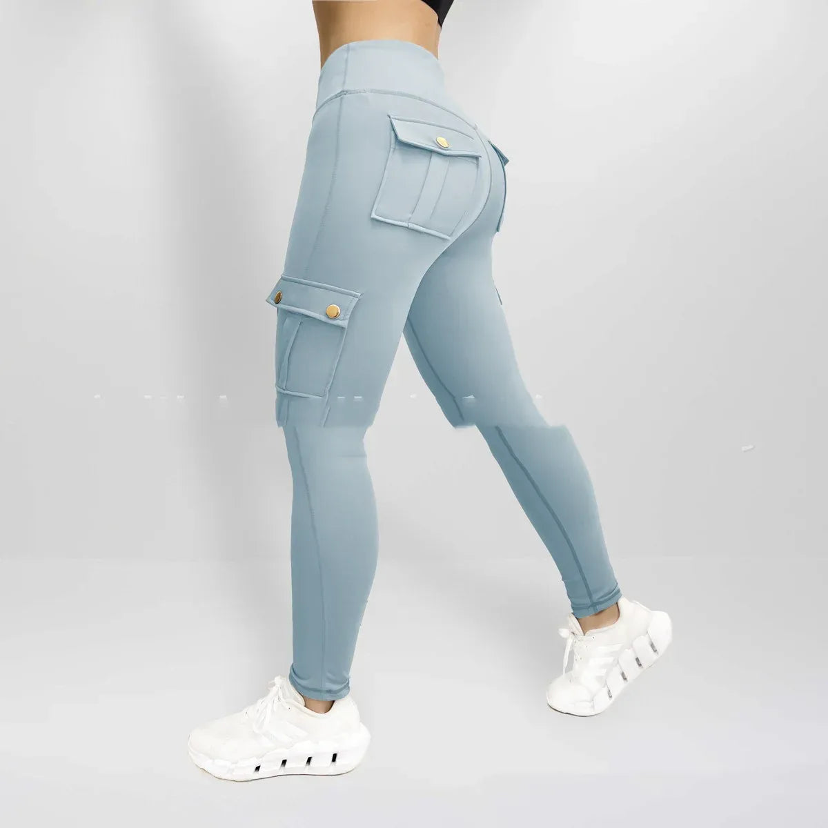 Workwear With Pocket Fitness Pants For Women High Elastic Tight - DanaFashionstore