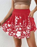 Women's Floral Print Loose Short Culottes - DanaFashionstore