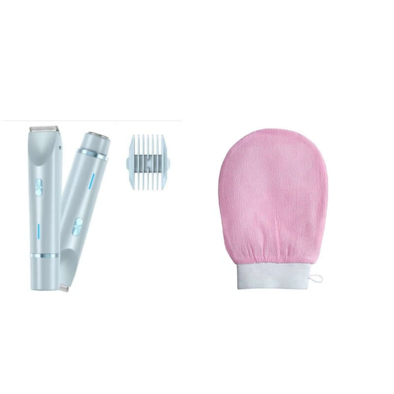 2 In 1 Hair Remover Women's Double Head Shaver Private Pubic Hair Trimmer Electric Razor Wet Dry Electric Body Hair $58.05 Dana Fashion Color: Blue set1 Power supply mode: USB Beauty Tools Overview: 1. Comfortable and Safe Shaving: Engineered for a painle
