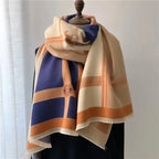 Korean Style Contrast Color Artificial Cashmere Scarf Women's New Winter - DanaFashionstore