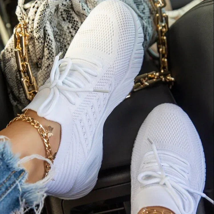 Women's Sneaker Thick Bottom Solid Color Dad Shoes - DanaFashionstore