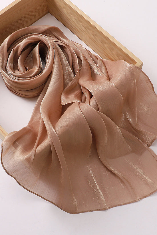Breathable Cool Island Satin Smooth Silk Toe Scarf