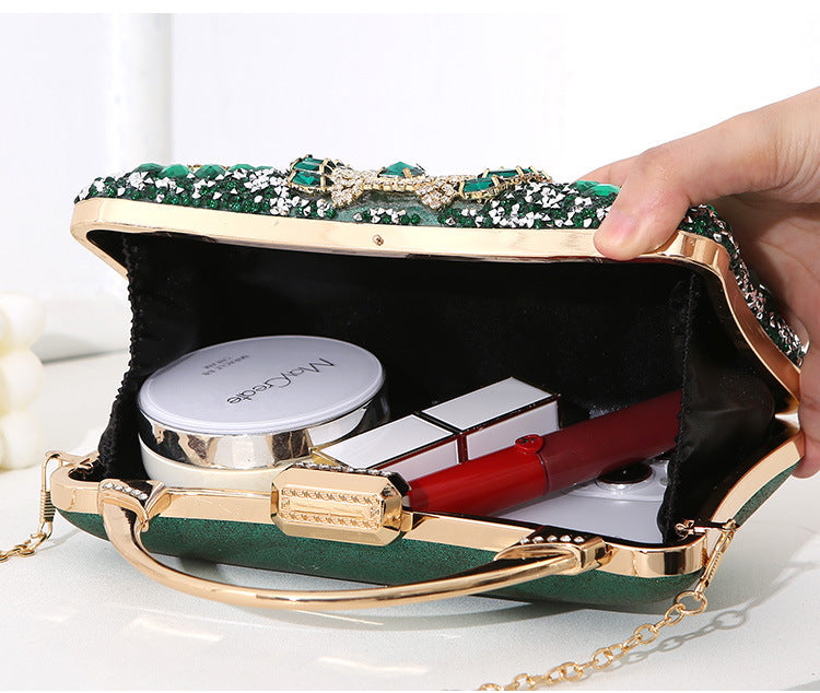 New Metal Handheld Handmade Diamond Inlaid Dinner Bag - Dana Fashion