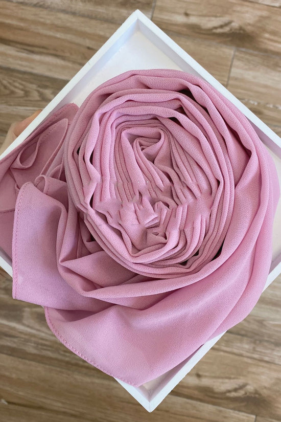 Women's Hijab Solid Pearl Chiffon Scarf