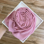Women's Hijab Solid Pearl Chiffon Scarf - DanaFashionstore