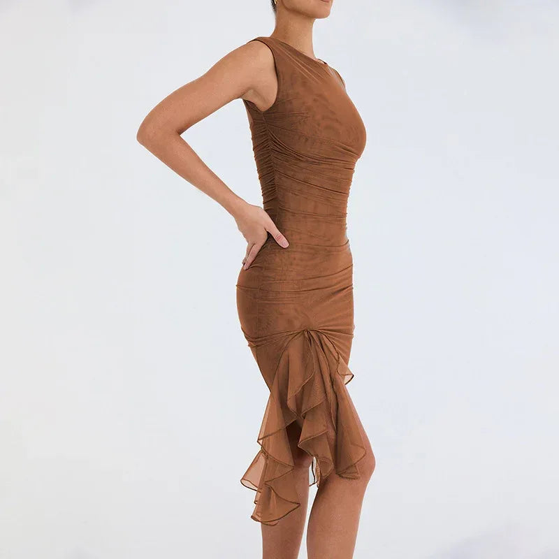 Summer Slim Skinny Sleeveless Dress For Women Fashion Party Club Dresses - DanaFashionstore