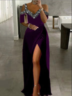 European And American Off-shoulder Spaghetti Strap Dress - DanaFashionstore