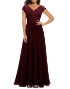Lace Long Patchwork Waist-tight Noble Dress