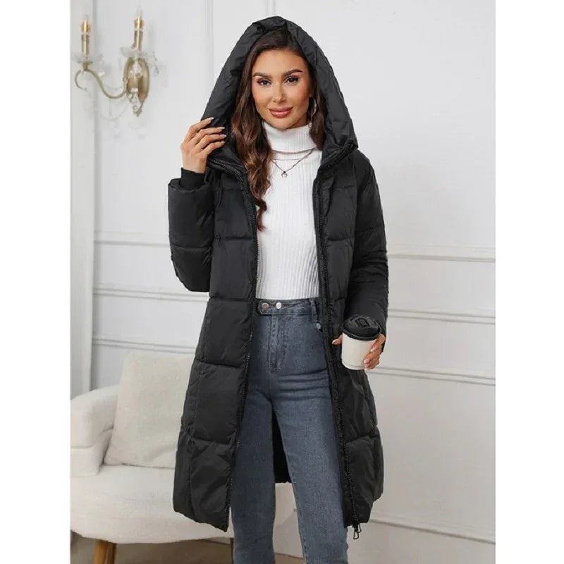 Women's Design Hooded Mid-Length Thickened Coat 2026 - Winter Jacket - DanaFashionstore