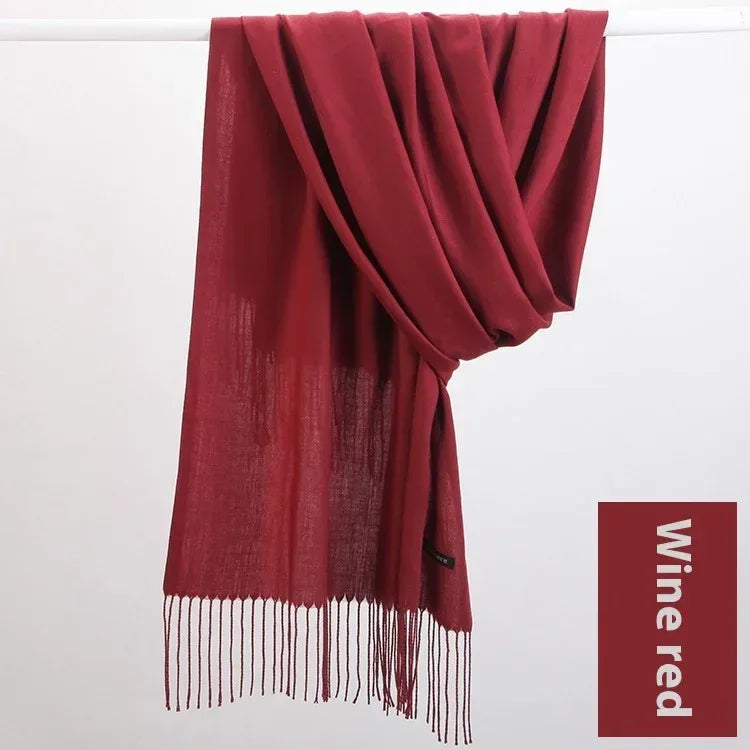 Pure Color Warm Keeping Scarf All-match Cashmere Shawl - DanaFashionstore