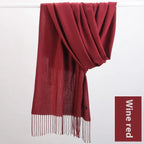 Pure Color Warm Keeping Scarf All-match Cashmere Shawl - DanaFashionstore