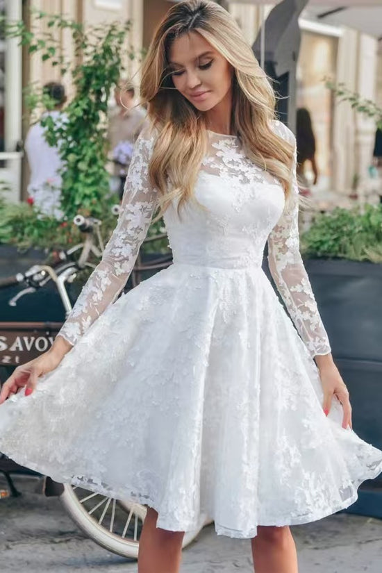 Wedding Dress White Vintage Lace Women Dress - Dana Fashion