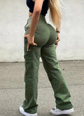 High Quality European And American New Hip Pants High Waist Multi-pocket Workwear Fashion Stretch Street Trend Trendy Women's Pants