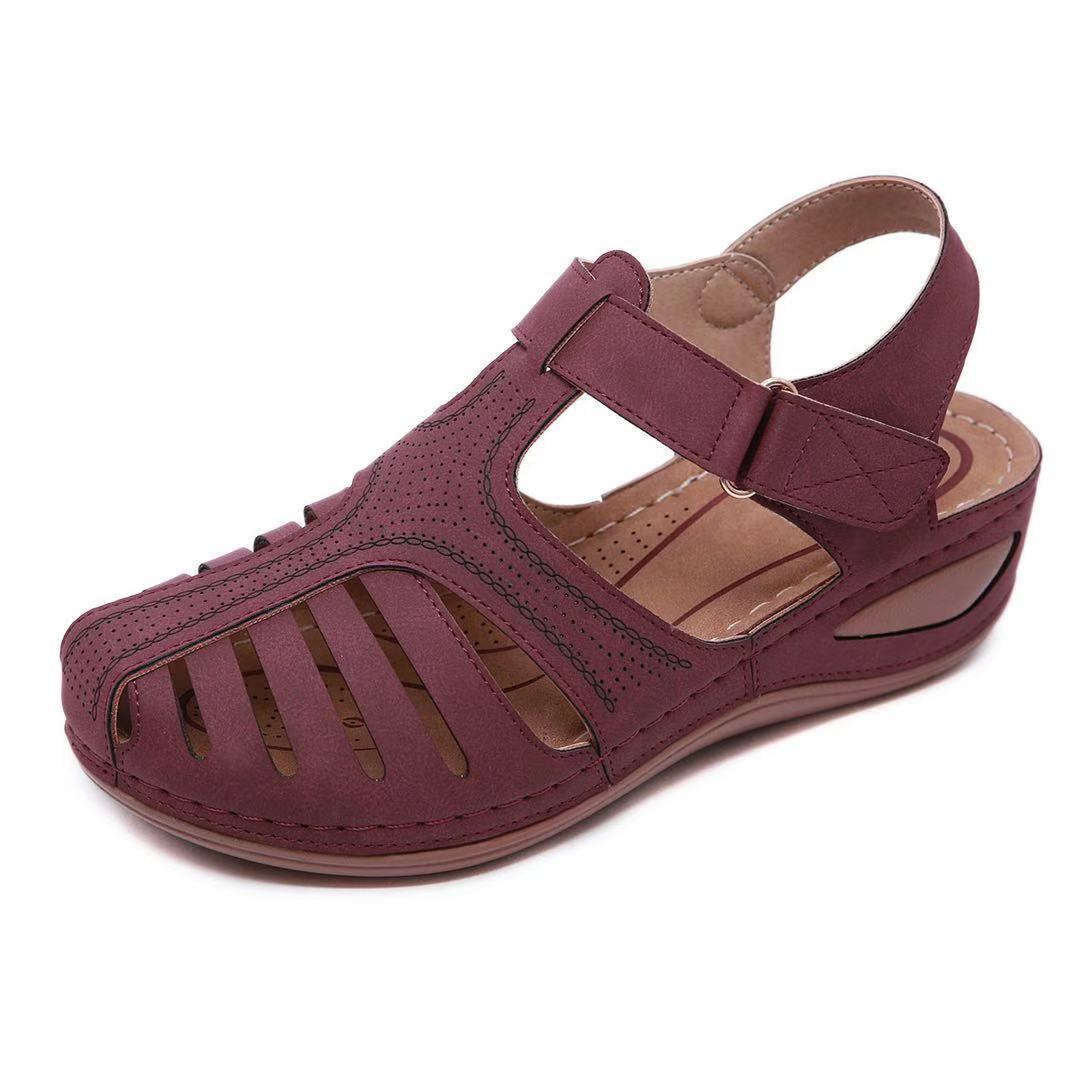 Retro sandals car line hole shoes non-slip