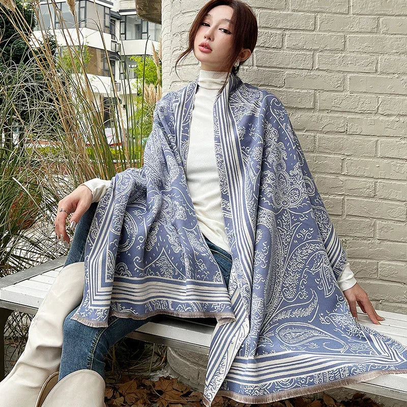 Female Versatile Fashion Thickened Warm Cashmere Scarf - DanaFashionstore