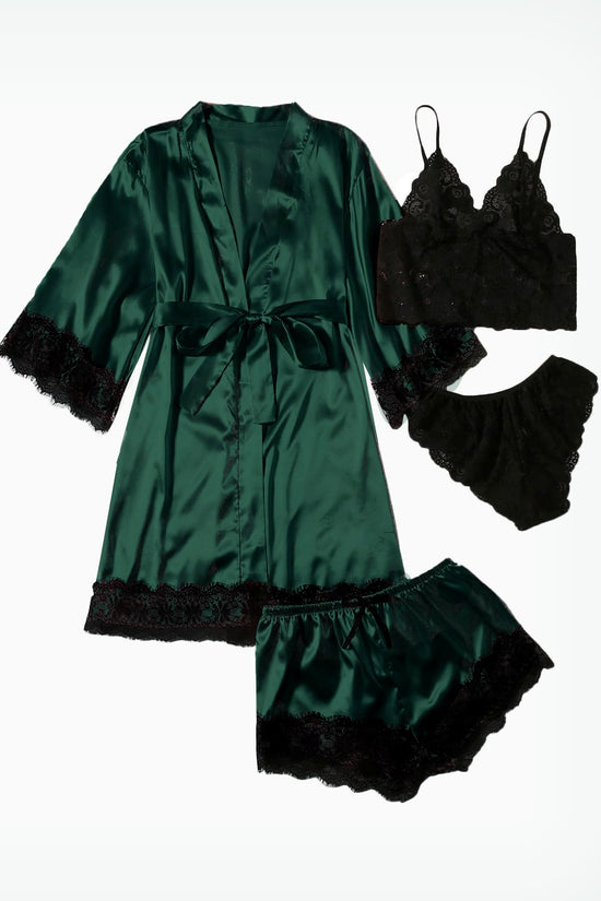 Artificial Silk Plus Size European And American Nightgown - Dana Fashion