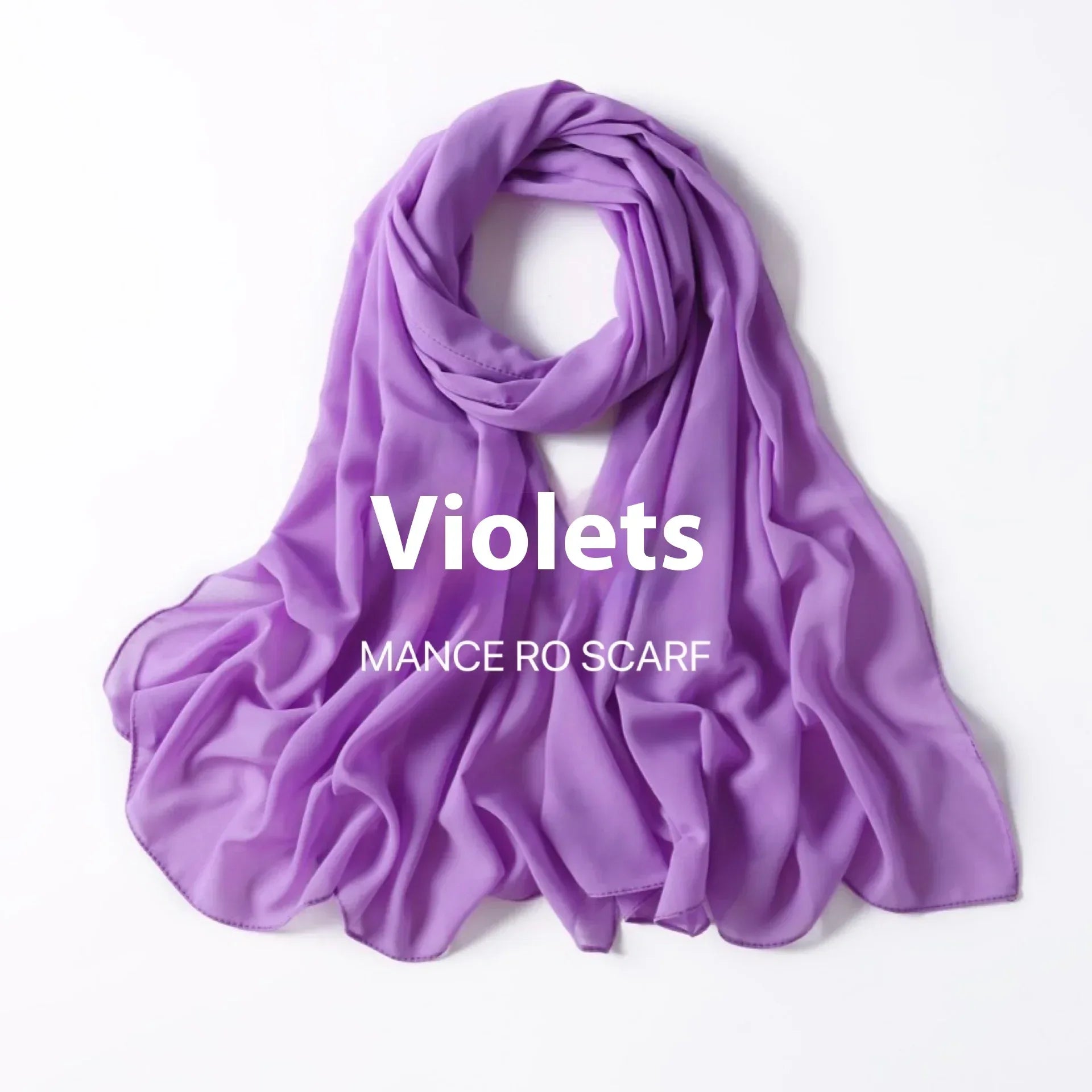 Pure Color Pearl Chiffon Scarf Headcloth Veil Chiffon Scarf - DanaFashionstore
