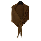 Winter Triangular Shawl INS Solid Color Soft Thickened Knitted Neck Wrap Korean Version Warm Shawl For Women - DanaFashionstore