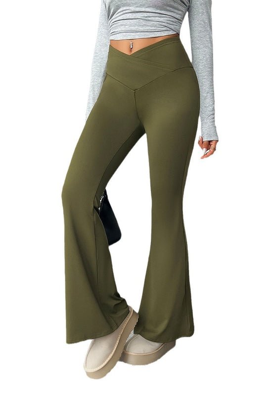 Casual Slim-fitting Belly Contracting Peach Hip Micro-pull Yoga Trousers Women's Clothing - Dana Fashion