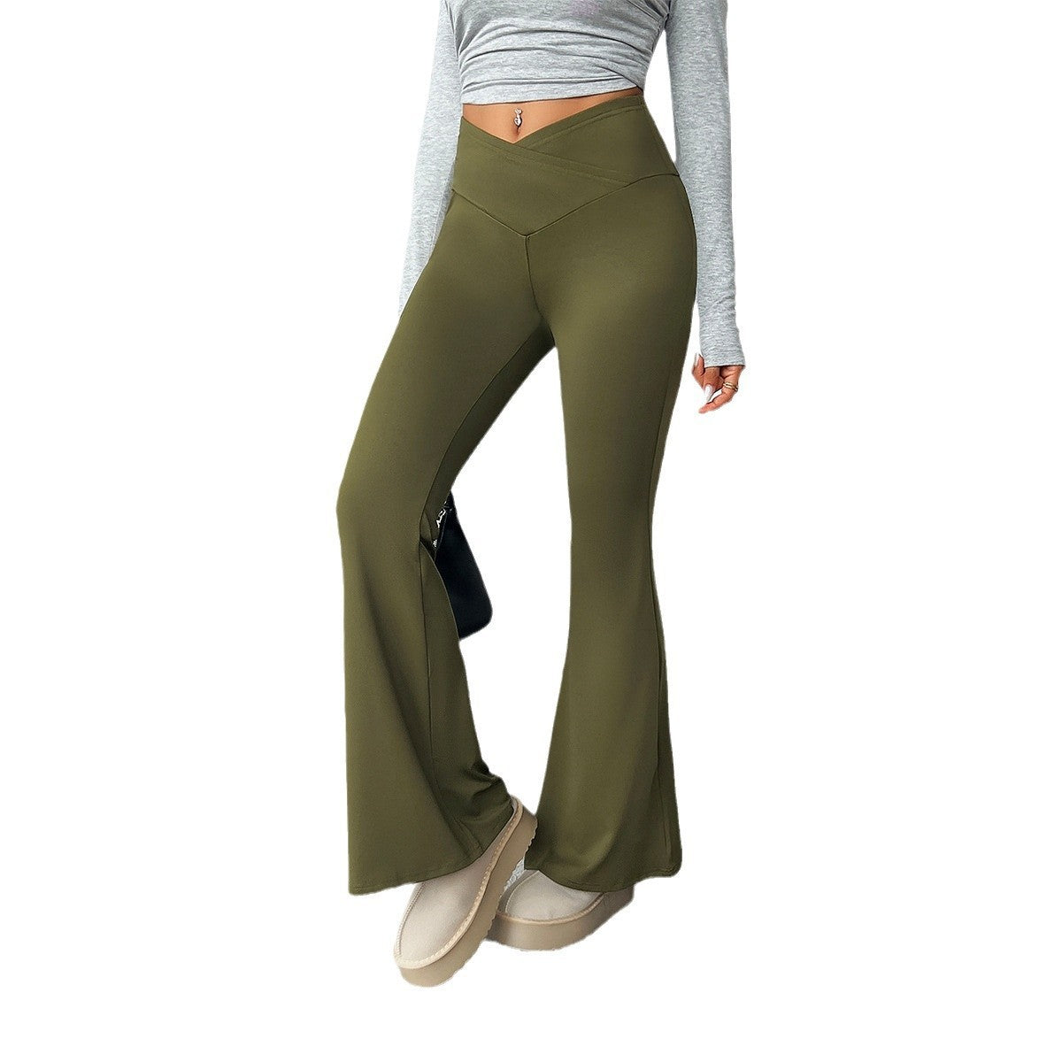 Casual Slim-fitting Belly Contracting Peach Hip Micro-pull Yoga Trousers Women's Clothing - Dana Fashion