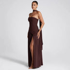 Color Matching Tube Top Dress 2026 - Sexy Off-Shoulder Summer Dress - DanaFashionstore