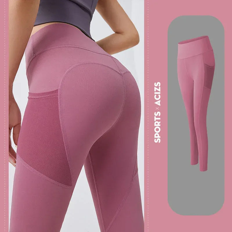 Yoga Pants Women With Pocket Leggings Sport Girl Gym Leggings Women Tummy Control Jogging Tights Female Fitness Pants - DanaFashionstore