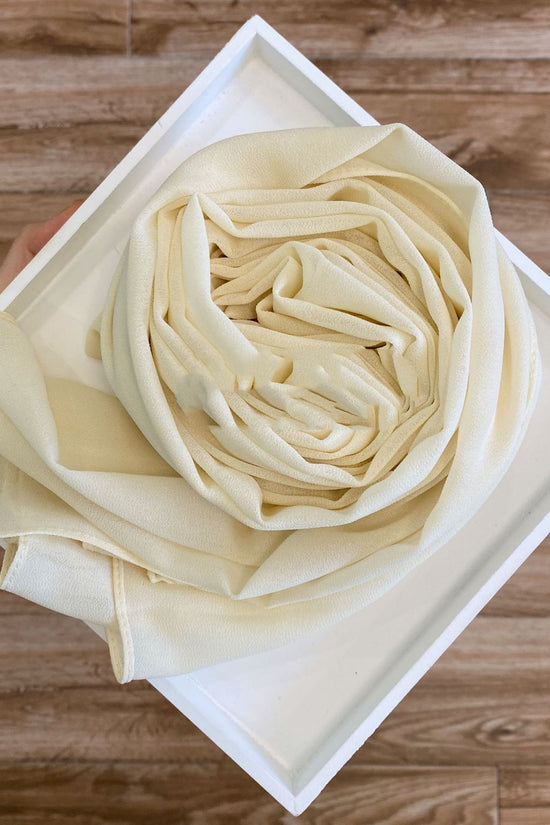 Women's Hijab Solid Pearl Chiffon Scarf