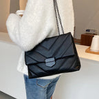 Embroidery Thread Small PU Leather Crossbody Bags for Women Trend Hand Bag Women's Branded Trending Shoulder Handbags - DanaFashionstore