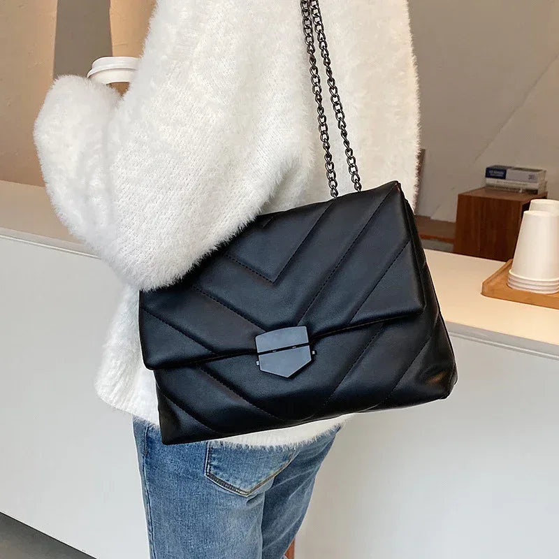 Embroidery Thread Small PU Leather Crossbody Bags for Women Trend Hand Bag Women's Branded Trending Shoulder Handbags - DanaFashionstore