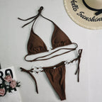 New Women's Split Bikini Double Fabric Lace-up Swimwear - DanaFashionstore