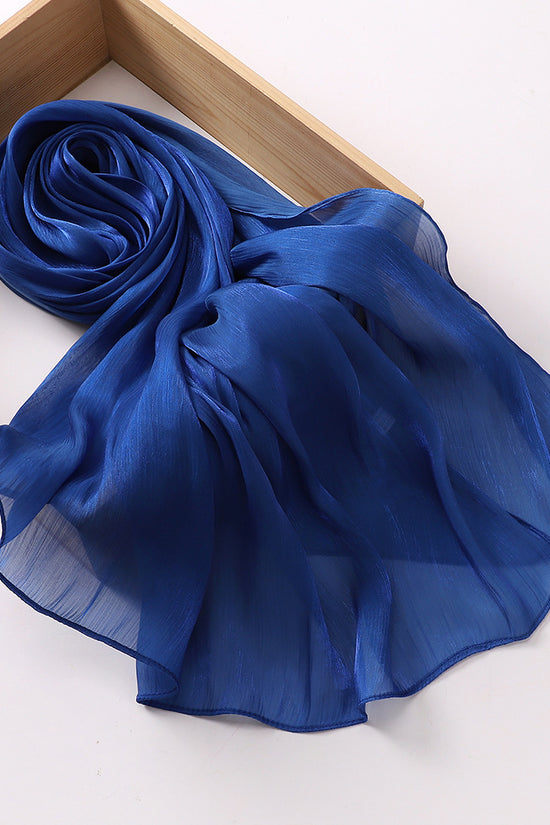 Breathable Cool Island Satin Smooth Silk Toe Scarf