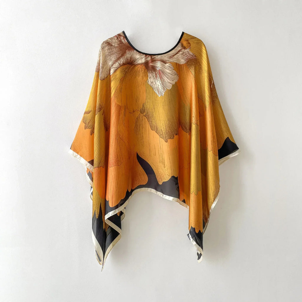 Silk Scarf Artificial Silk Sunscreen Scarf For Women Pullover Shawl - DanaFashionstore