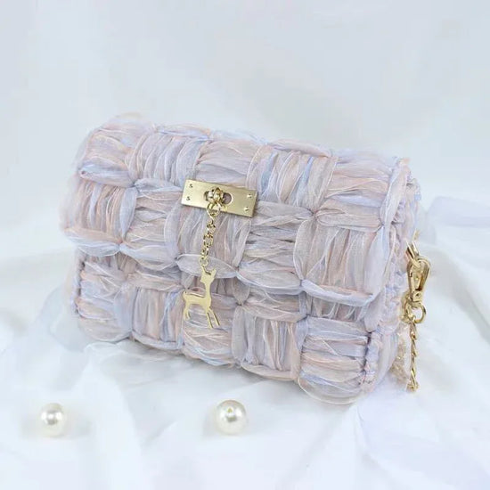 Ribbon gauze hand-woven chain bag - DanaFashionstore