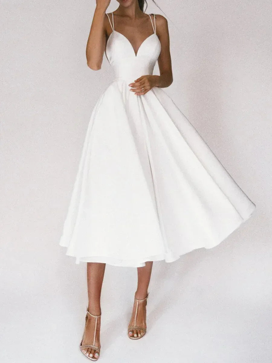 Sexy V-neck Suspender Dress Summer Fashion A-Line Long Dresses For Women - DanaFashionstore