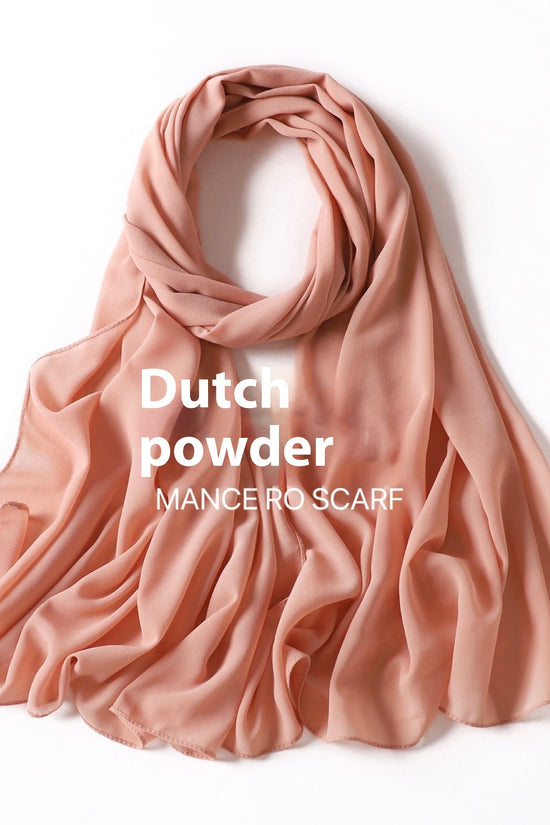 Pure Color Pearl Chiffon Scarf Headcloth Veil Chiffon Scarf