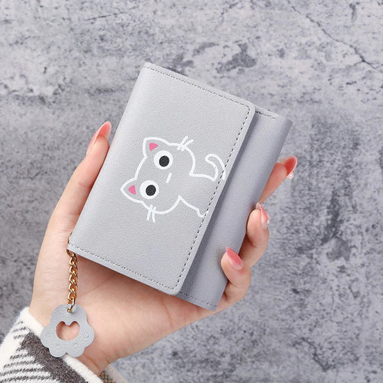 Women's Short Three-fold Cat Girls' Purse - DanaFashionstore