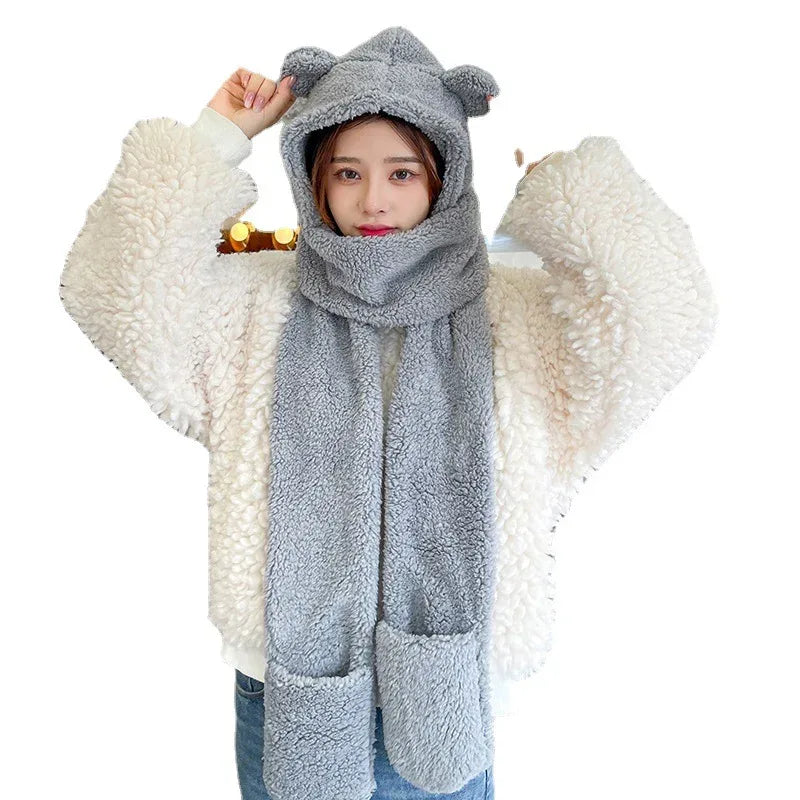 Ears Animal Hat Gloves Scarf - DanaFashionstore