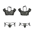 Mesh Petals Underwear Tube Top Panties Set - DanaFashionstore